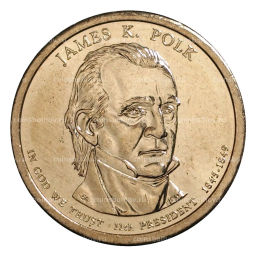 1 доллар 2009 года D Джеймс Полк 11-й президент США
