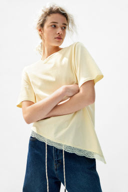 Camiseta con ribete de encaje - H&m фото 5
