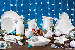 Блюдо д/запекания и сервировки 1,9 л 37*21*12 см Снежинки с стекл крышкой на дер подст. - Elan gallery фото 11