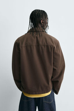EMBROIDERED TEXTURED OVERSHIRT - Zara фото 3