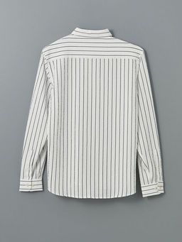 Slim Fit Uzun Kollu ?izgili Erkek G?mlek