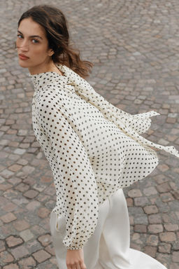 POLKA DOT PRINT BLOUSE - Zara фото 32