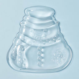 Блюдо «Новогоднее чудо. Снеговик», 16.7×16.4×2.3 см, стекло, прозрачное