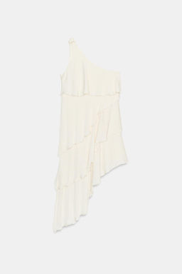VESTIDO VOLANTES NUDO / Crudo - Zara фото 4