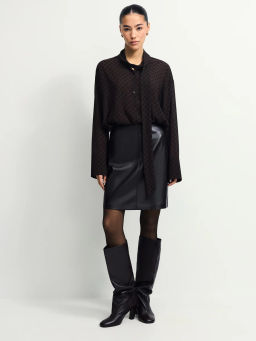 Юбка мини из искусственной кожи / Zarina