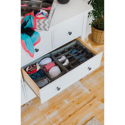 Органайзер для хранения белья «Зигзаг», 12 ячеек, 32×32×10 см, серый