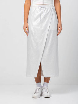 Юбка изо льна с напылением