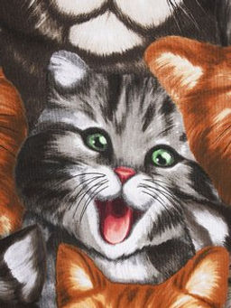 Полотенце вафельное пляжное 100*150 см (Кошки 3 D)