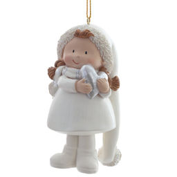 Фигурка декоративная подвесная "Девочка", L5,5 W5,5 H9,5 см, 2в.