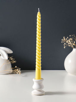 Свеча витая 25 см (набор 3 шт) 57 гр, 5 ч, цв. пастельно-жёлтый