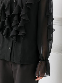 Блузка из шифона с эффектом креш