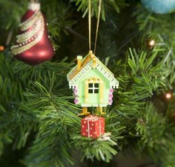 Новогоднее украшение интерьера: Избушка на курьих ножках 230-2