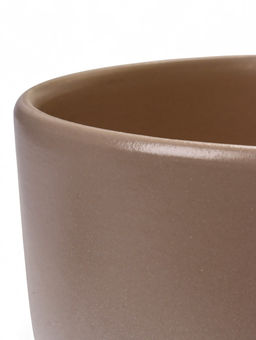 Набор горшков цветочный поддоном 4 шт 0,6 / 1,4 / 2,5 / 5 л керамика капучино Туман