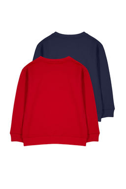 Pembe-Ekru K?z Cocuk Mevsimlik-Ince Bisiklet Yaka 2li Basic Orme Sweatshirt TKDAW25SW00000 - Trendyolmilla фото 10
