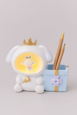 Ночник - подставка для канцелярских принадлежностей Bunny princess, blue (17 см), пластик