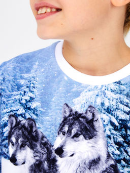 Свитшот "Сибирские Волки",белый