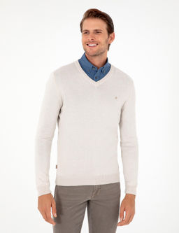 Ta_ Slim Fit V Yaka Basic Triko Kazak - Pierre cardin фото 3