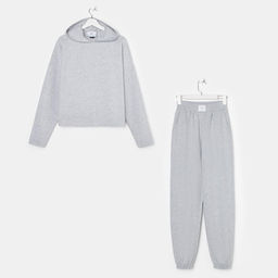 Костюм женский спортивный (толстовка и брюки) MIST, размер 44-46, серый