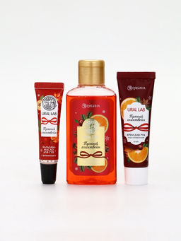 URAL LAB Арома Саунд Набор гель для душа, крем для рук и бальзам для губ, глинтвейн