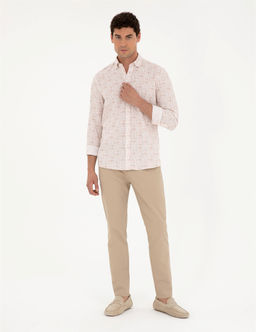 Pudra Slim Fit Uzun Kollu G_mlek - Pierre cardin фото 4