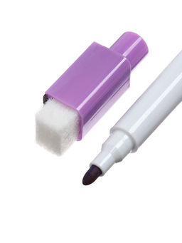 Цена за 100 шт. Маркер для доски, сиреневый, узел 2 мм, с магнитом, с губкой