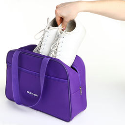 Сумка спортивная женская, TEXTURA, маленький размер, фиолетовая