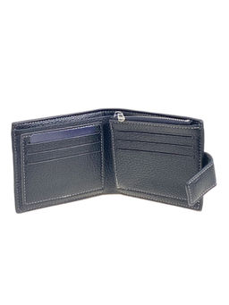 Мужское портмоне из натуральной кожи, цвет черный - Greta фото 2