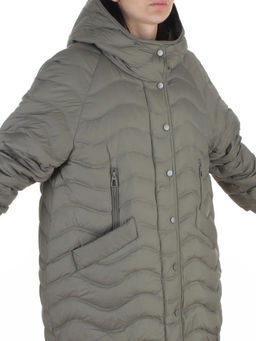 H-8912 GRAY/GREEN Куртка пуховая женская