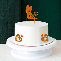 Топпер Влюблённая пара, с сердечками, цвет золото - Страна карнавалия фото 11