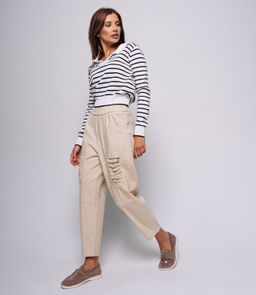 Брюки #КТ7А302, светло-бежевый - Dommod фото 4