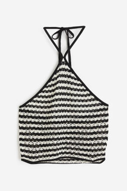 Top playero efecto crochet