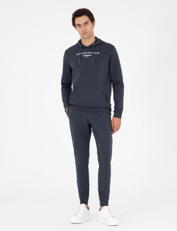 Эластичные спортивные штаны Jogger антрацитового кроя из смесового хлопка - Cacharel фото 3