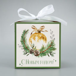 Коробка складная С Новым годом!, ёлочные украшения, 12 12 12 см - Дарите счастье фото 3
