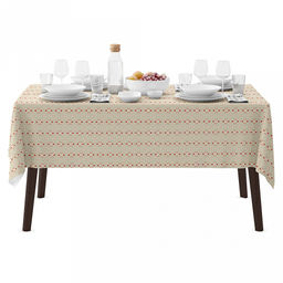 "Ришелье К" Скатерть 200х145см, длина стола до 160см, на 6-8 персон, хлопок "Премиум" 186г/м2, "Домашняя мода" (Россия)