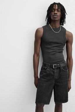 STRAIGHT-LEG DENIM BERMUDA SHORTS - Zara фото 26