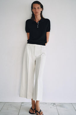 PANTAL?N CROPPED ZW COLLECTION / Crudo - Zara фото 4