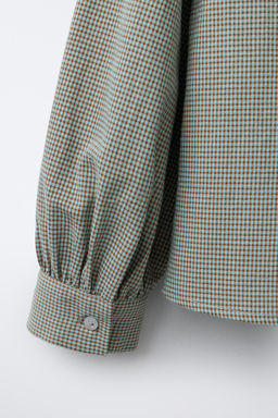GINGHAM SHIRT WITH PETER PAN COLLAR - Zara фото 4