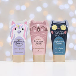 БАРХАТНЫЕ РУЧКИ набор FUNNY ANIMALS (увлажняющие кремы д/рук Основной уход 3шт по 45мл) 2024