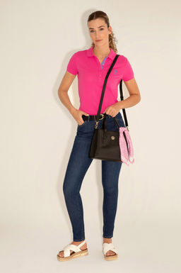 Подарочная сумка с шарфом U.S. Polo Assn женская черная полиуретан фото 9