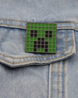 Металлический значок Minecraft Крипер 3*3 см