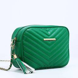 Сумка кросс-боди на молнии, цвет зелёный - Simaland фото 3