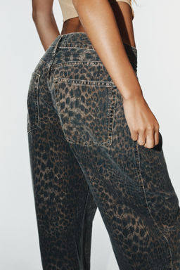 JEANS TRF BARREL ESTAMPADO ANIMAL / Leopardo - Zara фото 5