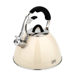 50962 GIPFEL Чайник для кипячения воды CORFU 3 л со свистком, с индукционным капсульным дном. Материал: нерж. сталь 18/10. Толщина: 0,5мм. Цвет: бежевый
