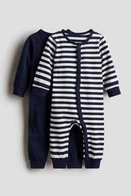 Pack de 2 pijamas enteros en algod?n