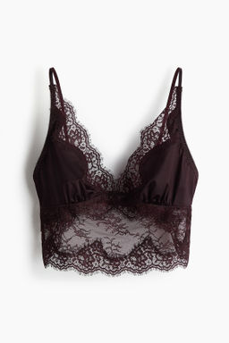 Bralette en microfibra y encaje