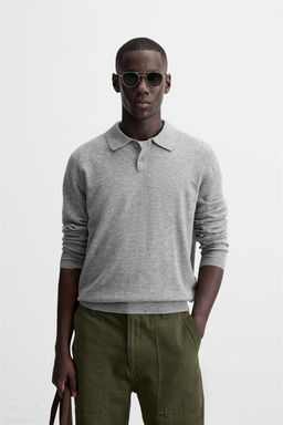 WOOL - CASHMERE KNIT POLO SHIRT - Zara фото 11