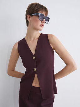 V Yaka Kad?n Triko Yelek