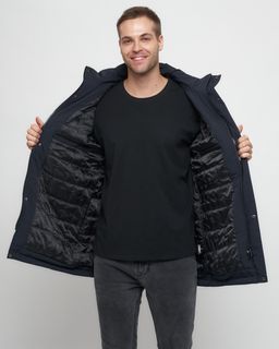 Парка спортивная мужская с капюшоном темно-синего цвета 3369TS - Wonderrman фото 14