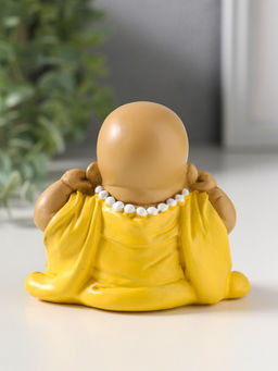 Фигурка полистоун «Маленький хотей в жёлтом одеянии - не слышу», 7.5×9.5×8.3 см