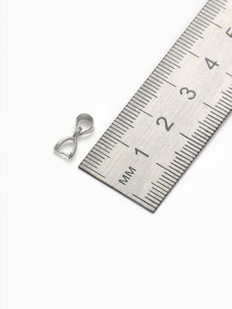 Держатель для кулона, 14?6 мм (набор 5 шт.), цвет серебро